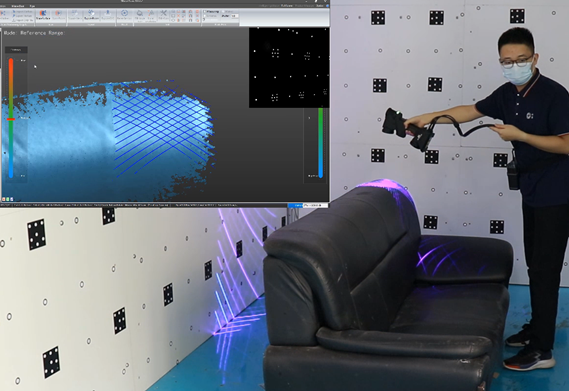 Real-time display wireless 3D scanning